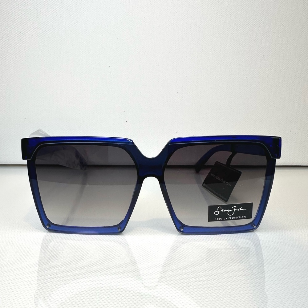 Sean John Y2K Blue Square Full Rim Women's Sunglasses Chic Party SJS2011